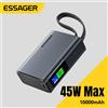 ESSAGER Power Bank Essager 45W 10000mAh con Cavo USB-C Integrato, Batteria Esterna Portatile a Ricarica Rapida per iPhone 17/16/15 Samsung S2