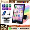 podofo Autoradio Podofo 10.4'' 1 Din FM RDS EQ Lettore Multimediale MP5 per Auto con Carplay Wireless, Android Auto, Schermo IPS, Bluetooth