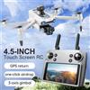 JJRC Drone GPS S819 HD con Telecomando con Schermo, Trasmissione Digitale 5G, Quadricottero RC Pieghevole, Giocattolo con Capacità di Carico, Regalo per Ragazzi, 2 Batterie