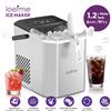 LOEFME Macchina per Ghiaccio Elettrica da Tavolo 12kg/24h, Completamente Automatica, Produzione Rapida di Ghiaccio a Pallini, Autopulente, per Casa, Caffè, Campeggio