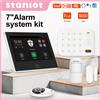 staniot Sistema di allarme di sicurezza domestica intelligente Staniot da 7 pollici con schermo touch 4G WiFi, batteria integrata da 5000 mAh, protezione di sicurezza wireless Tuya
