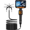 AOERWEI Boroscopio Articolato 6.4MM 4.3' HD 1080P con Schermo e 6 Luci, Telecamera Flessibile per Ispezioni Automobilistiche e HVAC