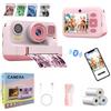 NONE Fotocamera per Bambini di Alta Qualità, Fotocamera per Bambini 1080P HD con Doppia Funzione Selfie e Stampa Istantanea con Carta per Stampa, Ideale come Regalo di Compleanno