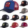 Hot Toys Cappellino in Rete Marvel Anime Figure Supereroi Cartoni Animati in Poliestere Spider-Man Venom Iron Man Berretto da Baseball Decorazione Primavera Estate Autunno