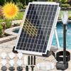 NONE Pompa Solare per Laghetto 12W, 190L/h, Fontana Solare con Pannello Filtrante, Pompa Acqua Alimentata a Energia Solare per Giardino, Piscina, Laghetto, Acquario, 9 Ugelli