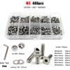 HZYUEGOU 1 Scatola Kit Assortito di Viti a Testa Svasata Esagonale con Esagono Incassato in Acciaio Inossidabile 304 M1.6 M2 M2.5 M3 M4 M5 M6 e Dadi