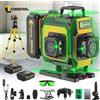 CONENTOOL Livella Laser Verde 4D a 16 Linee Autolivellante con Treppiede, Telecomando e 2 Batterie per Piastrelle, Pavimenti e Soffitti