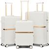 Joyway Set di Valigie Joyway 3 Pezzi, Valigia Leggera con Portabicchiere, Serratura TSA e Ruote Girevoli