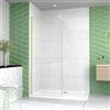 Parete Doccia Walk In 40/50/60/70/80/85/90/100/110/120 x200cm Vetro 8 mm Trasparente Anticalcare Oro Spazzolato