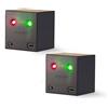 Datewink 2 Pezzi Mini Luci da Palco RGB Ricaricabili con Proiettore di Effetti e Motivi, Luci DJ per Discoteca, Feste, Nightclub, Matrimoni, Bar