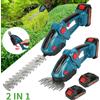 HGTUGO Tagliasiepi Elettrico Senza Fili 20000 RPM, Kit 2-in-1 per Potatura, Attrezzo da Giardino Leggero