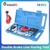 NONE Podofo 10 pz. Kit Svasatore Tubi Freno Doppio in Ottone, Espansore per Tubi, Tagliatubi, Attrezzo per Riparazione Auto, Matrice per Svasatura Tubi