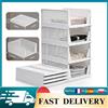 Set di 4 Organizzatori Pieghevoli per Armadio, Scatole di Plastica Impilabili per Vestiti, Organizer per Camera da Letto, Cucina, Bagno, Ufficio