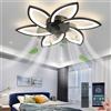 KY DUIBHNE Ventilatore da soffitto a LED con illuminazione, plafoniera con ventilatore, ventilatore da soffitto silenzioso reversibile con lampada per soggiorno