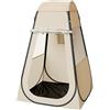 SucceBuy Tenda Sportiva Pop-up Impermeabile con Tappetino e Copertura Superiore, Tenda a Igloo da Giardino, Riparo da Campeggio per Eventi e Pesca