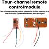 NONE Scheda Ricevitore Trasmettitore Telecomando 27MHz 4 Canali 3V-6V 2A con Sterzo a 4 Direzioni per Kit Modulo Auto Giocattolo RC Fai da Te
