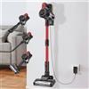 Aspirapolvere Senza Fili 800W 30KPA, Portatile Senza Sacco, Montabile a Parete, Elettrodomestico per Pavimenti Duri/Peli di Animali Domestici/Tappeti