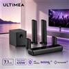 ULTIMEA Soundbar 7.1 Canali per Smart TV, Sistema Audio Surround con Subwoofer, Controllo App, Illuminazione RGB, Soundbar Staccabile 3-in-1