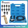NONE Tester di Pressione Olio Podofo, Kit Manometro per Sistema di Alimentazione e Test di Compressione Cilindri Motore 0-140PSI per Auto e ATV