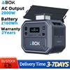 ABOK Centrale Elettrica Portatile ABOK Ark2800 2800W AC, Generatore Solare con Batteria LiFePO4 da 2160Wh, Pannelli Solari da 200W per Uso Domestico, Emergenze, Campeggio e Attività all'Aperto
