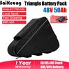 SAIKEUNG Batteria Triangolare per E-bike Cham 48V 45AH 50AH, Celle 21700, 52V 60V 40AH 30AH, BMS 60A per Bafang 1000W 2000W