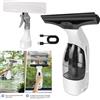 NONE Aspirapolvere per Finestre Senza Fili Ricaricabile, Pulitore Elettrico Compatto per Vetri 2IN1, con Flacone Spray da 300ml