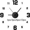 NONE Orologio da Parete 2026 Design Moderno Grande 3D Fai-da-Te al Quarzo, Orologio Decorativo con Adesivo a Specchio in Acrilico per Soggiorno e Decorazioni per la Casa