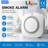 PGST Rilevatore di Fumo Autonomo, Allarme Antincendio Fotoelettrico per Casa a Batteria con Pulsante Test/Silenzia, Certificato CE