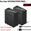 CITYORK Batteria 10800mAh NP F980 NP-F970 NPF960 + Porta USB di Ricarica PD20W Type-C per Sony PLM-100 CCD-TRV35 MVC-FD91 MC1500C F990 NPF750