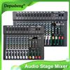 DEPUSHENG Console DJ a 8/12 Canali con 24DSP, Mixer Audio Depusheng, Console per Musica e Karaoke, Mixer Audio Professionale Stereo per Registrazione e Palco