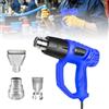 NONE Set pistola ad aria calda da 2000 W, controllo della temperatura a 2 velocità (300 ° Da C a 600 ° C) con 3 ugelli, adatti per progetti artigianali, imballaggio termoretraibile/tubi termoretraibili,