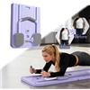 zollor Reformer Pilates Pieghevole con Timer, Tavola Fitness per Tutto il Corpo, Rimbalzo Automatico, Allenamento di Forza, Carico 100kg, per Casa e Viaggio