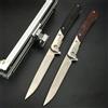 NONE Coltello Tascabile Pieghevole da Caccia, Lama ad Alta Durezza, Manico Ergonomico in Legno, per Campeggio, Escursionismo, Spedizioni EDC