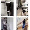 NONE Scala Telescopica in Alluminio Multiuso 6,2M (20,3FT) con Gancio Staccabile per Sicurezza, Scala per Soffitta, Ufficio, Casa, Cucina, Garage, Uso Commerciale, Capacità di Carico 330 LB, Sicura e