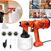 DayPlus Pistola a spruzzo elettrica da 1200 ml, 4 ugelli (1,0-2,5 mm), 3 modelli regolabili, HVLP 1000W - Per mobili, pareti, recinzioni