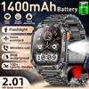 LIGE Nuovo Smartwatch T-REX3 con Batteria da 1400mAh, Orologio Intelligente Militare da Esterno con Display AMOLED HD da 2.01", Smartwatch Sportivo Impermeabile IP68 per Uomo 2026