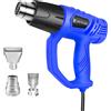 NONE Pistola termica da 2000W con 3 ugelli, 2 impostazioni di calore: 300 ° C & 600 ° C - per Artigianato, Resina, Rimozione Vernice, Termoretrazione PVC, Miglioramenti Fai-da-Te per la Casa