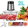 NONE Tritatutto Elettrico Con Ciotola Vetro 2L Robot Cucina 4 In 1 Due Velocità Lame Doppio Livello Per Tritare Frullare Macinare Carne Verdure Frutta Elettrodomestico Multifunzione Per Casa E Cucina