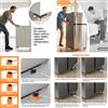 NONE Set di Rulli per Trasporto Mobili da 400kg con Sollevatore 4 Pezzi 360° ° Ruote Girevoli con Design Antiscivolo