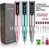 DuoFu Trapano Elettrico Ricaricabile Wireless 35000RPM per Manicure, Attrezzatura ad Alta Velocità per Nail Art per Salone e Uso Quotidiano