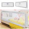 NONE 1 sponda per letto portatile, sponda per letto pieghevole per bambini, da 12 mesi a 5 anni, sponda di sicurezza per bambini, 150 cm/180 cm/200 cm, tessuto a rete