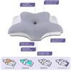 NONE Cuscino cervicale in memory foam, ergonomico e ortopedico, con supporto per il collo, ideale per chi dorme su un fianco, sulla schiena o sulla pancia.