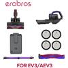 erabros Unità Motore Aspirapolvere / Contenitore Polvere / Batteria / Spazzola Elettrica per Pavimenti / Filtro HAPA per Ricambi Aspirapolvere Erabros EV3