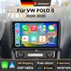 Junsun Autoradio Android 15 da 9 pollici Junsun per VW Volkswagen POLO 5 2008-2020, Wireless per Apple CarPlay, Schermo Touch IPS, Stereo Multimediale, Lettore Video, Sistemi Intelligenti per Auto, Autoradio