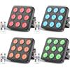 Yiflamefly 4 Pezzi Luci Par Quadrate da 180W con LED RGBW 9x10W, Luci da Palco DMX Strobo per DJ, Ideali per Matrimoni, Discoteche, Feste, Bar, KTV e Spettacoli