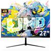 HGFRTEE Monitor HGFRTEE 27" 4K 3840*2160 UHD IPS, Schermo per Computer 60Hz 99% sRGB 10Bit Precisione Colore, Display per Ufficio, Gaming, PC, Laptop, PS5