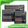 DEPUSHENG Mixer Audio Professionale Depusheng a 6/8/12/16 Canali, Console di Mixaggio DJ con Interfaccia USB, Ingresso MP3, Bluetooth 48V