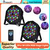 NONE Luci Par Podofo per Palcoscenico 36W 2pz 36 LED RGB con Telecomando e Controllo DMX, Proiettore Effetti Luce per Feste in Casa