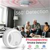 PGST 2/3/4/6 PCS Rilevatore di fumo fotoelettrico 85dB ad alta frequenza Allarme antincendio e fumo per ufficio, scuola, casa, sicurezza, alimentato a batteria