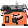 succebuy Sega da Tavolo SucceBuy 1200/1800W per Cantiere, 210/254 mm, Velocità di Taglio 4800 RPM con Lama a 24 Denti per Fai-da-Te e Lavorazione del Legno